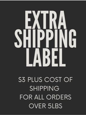 Extra Shipping Label - Black & White Graphic